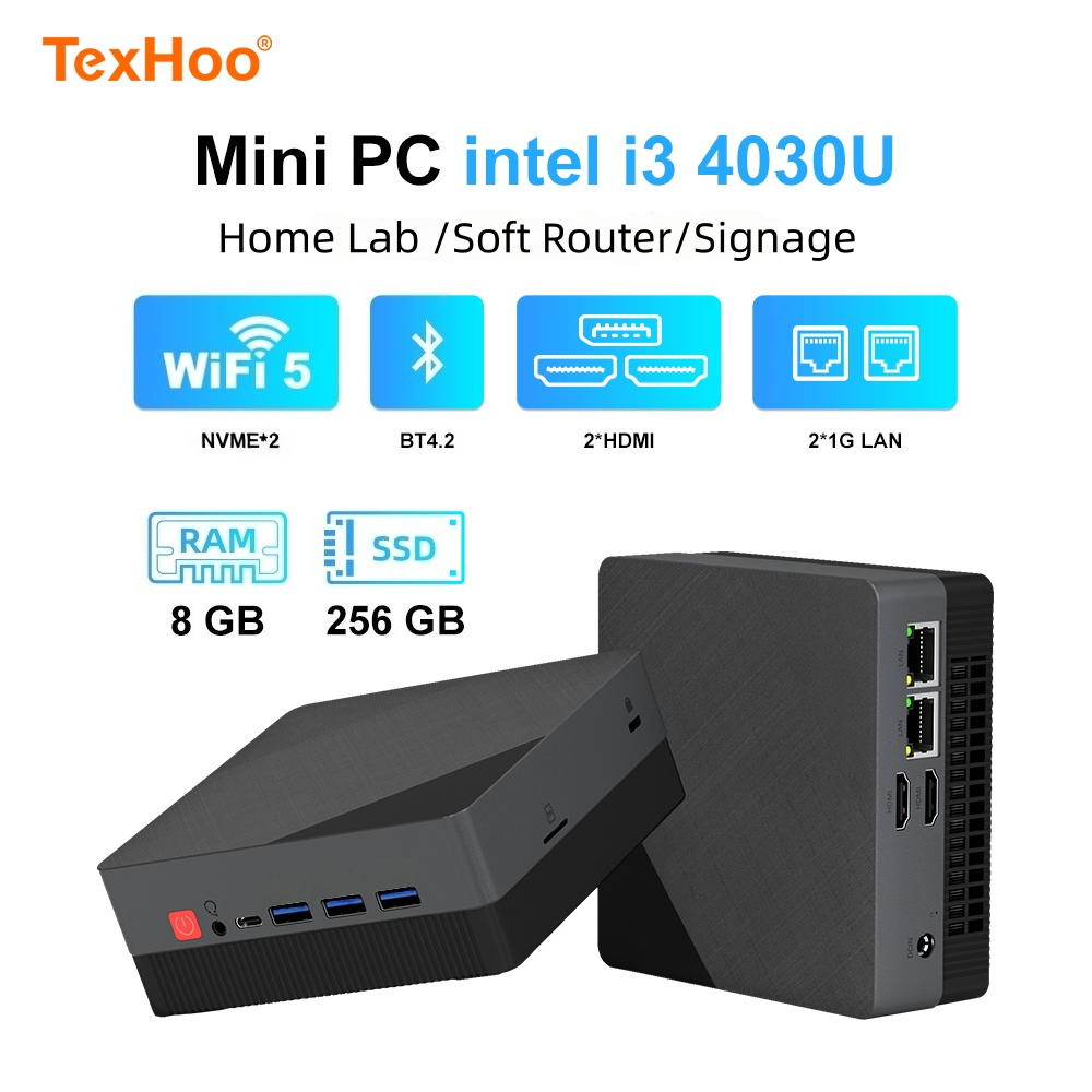 Memory Card Ssd - Mini PC Texhoo, processeur Intel Core