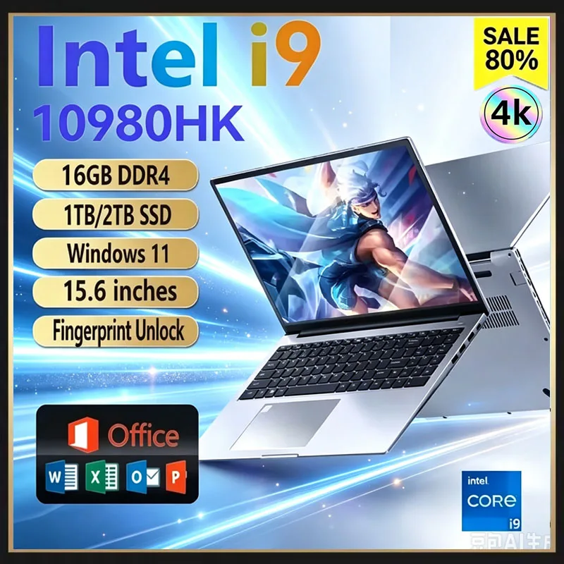 Ssd 1Tb - Ordinateur portable de 15,6 pouces, processeur