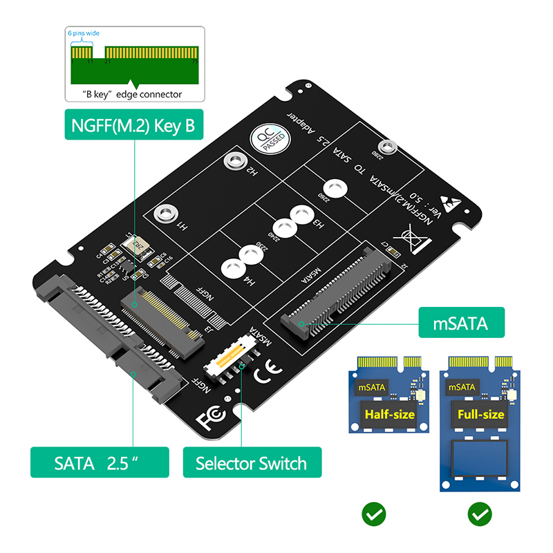 Adaptateur M.2 NGFF mSATA SSD  - Memory Card Ssd avis et prix